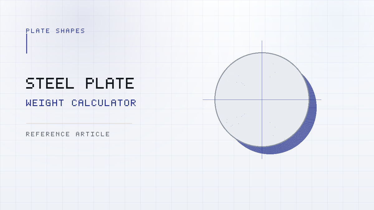 Annulus plate weight diagram showing outer diameter, inner diameter and thickness on a steel ring