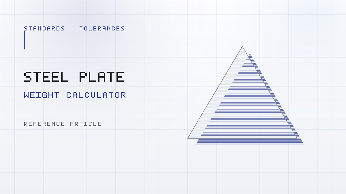 Theoretical vs actual steel plate weight comparison showing a nominal plate drawing beside a plate on a weighbridge